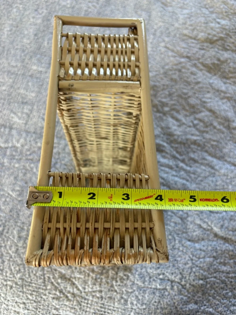Wicker Two-Tier Storage Basket - Natural Straw Vintage